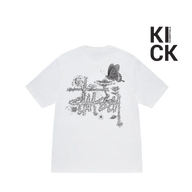 STUSSY TEE 'IN BLOOM WHITE'