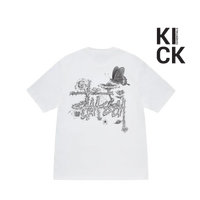 STUSSY TEE 'IN BLOOM WHITE'