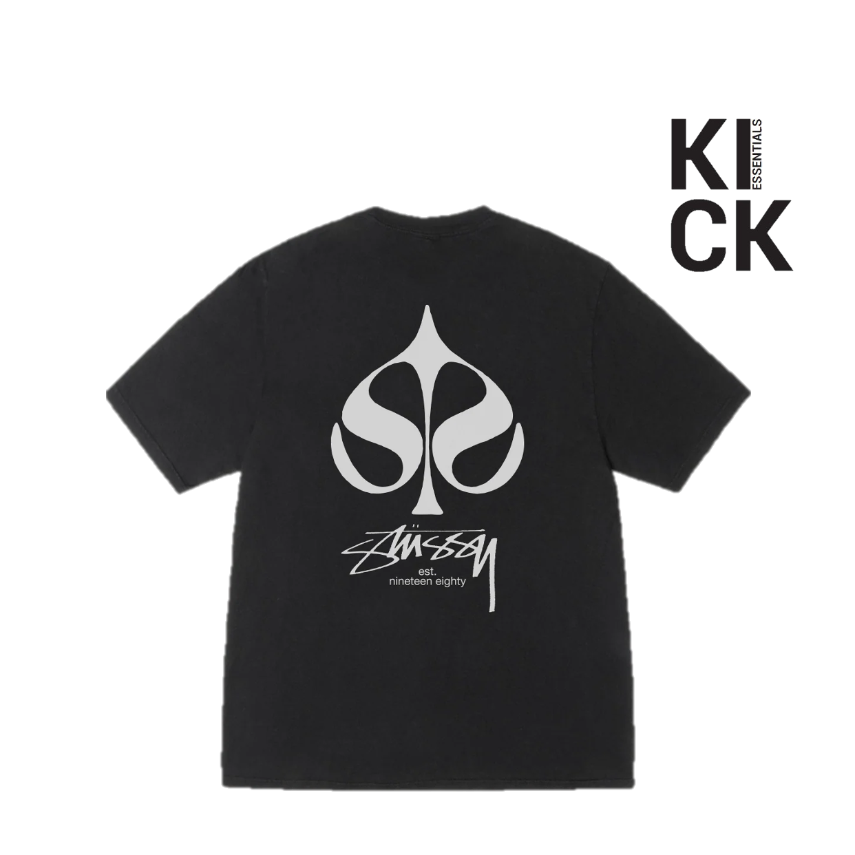 STUSSY TEE 'SPADE PIGMENT BLACK'