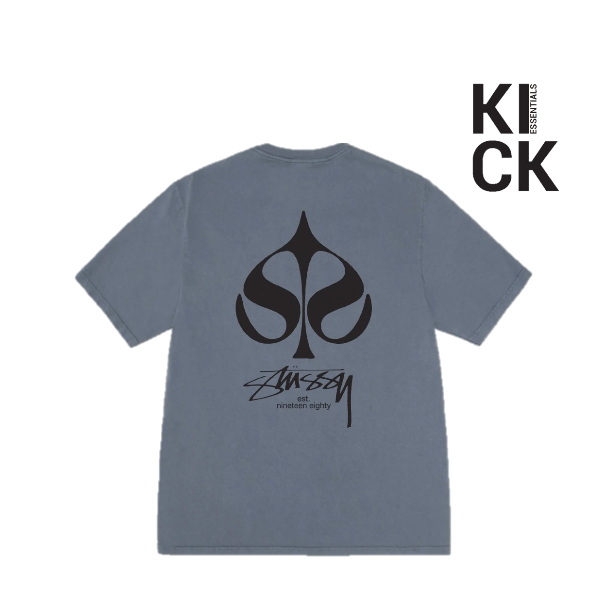 STUSSY TEE 'SPADE PIGMENT NAVY'