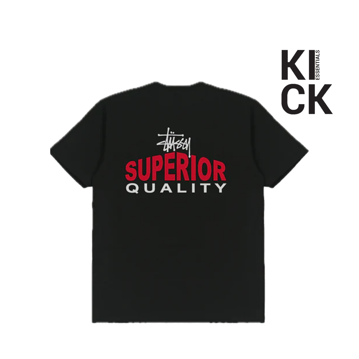 STUSSY TEE 'SUPERIOR QUALITY BLACK'