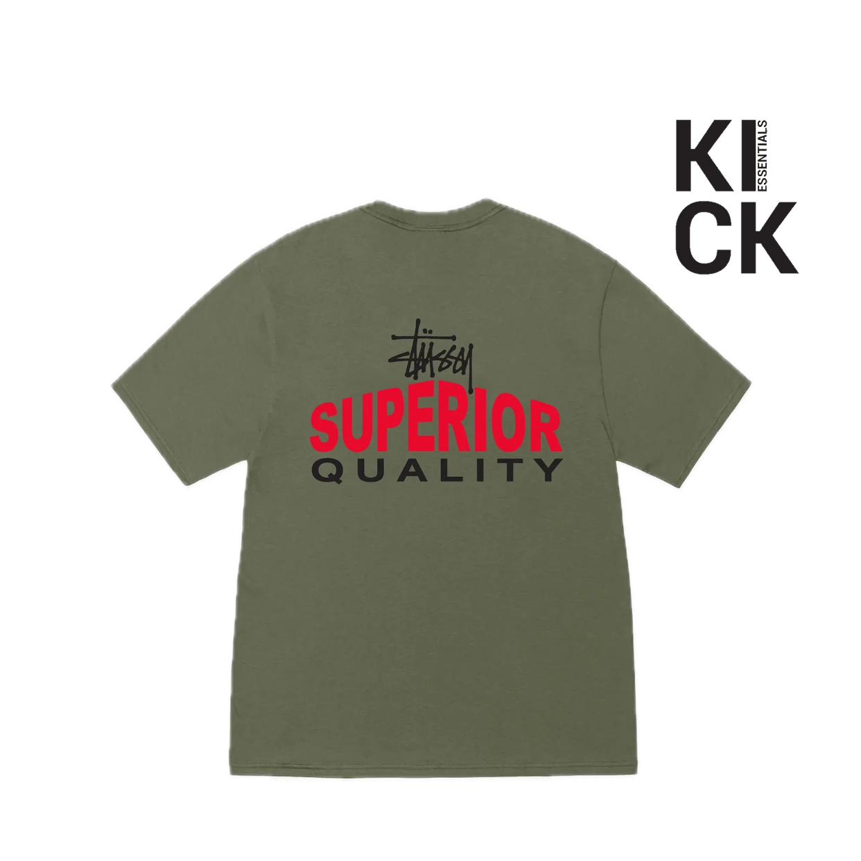STUSSY TEE 'SUPERIOR QUALITY OLIVE'