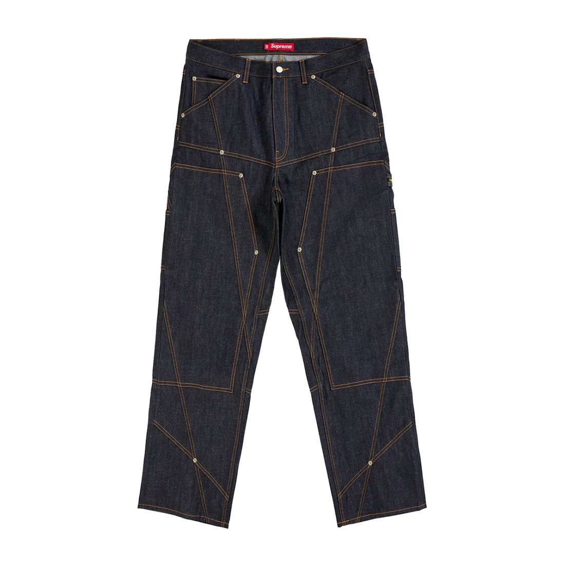 SUPREME PANT 'PANELED DOUBLE KNEE PAINTER INDIGO'