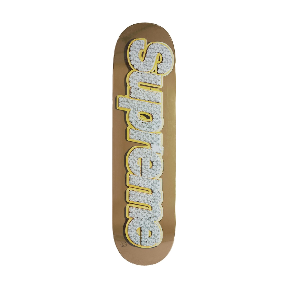 SUPREME SKATEBOARD 'BLING BOX LOGO GOLD'
