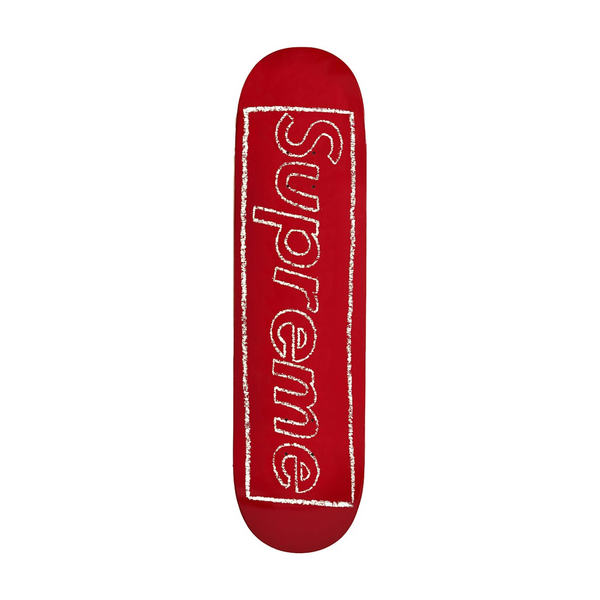 SUPREME SKATEBOARD 'KAWS CHALK LOGO RED'