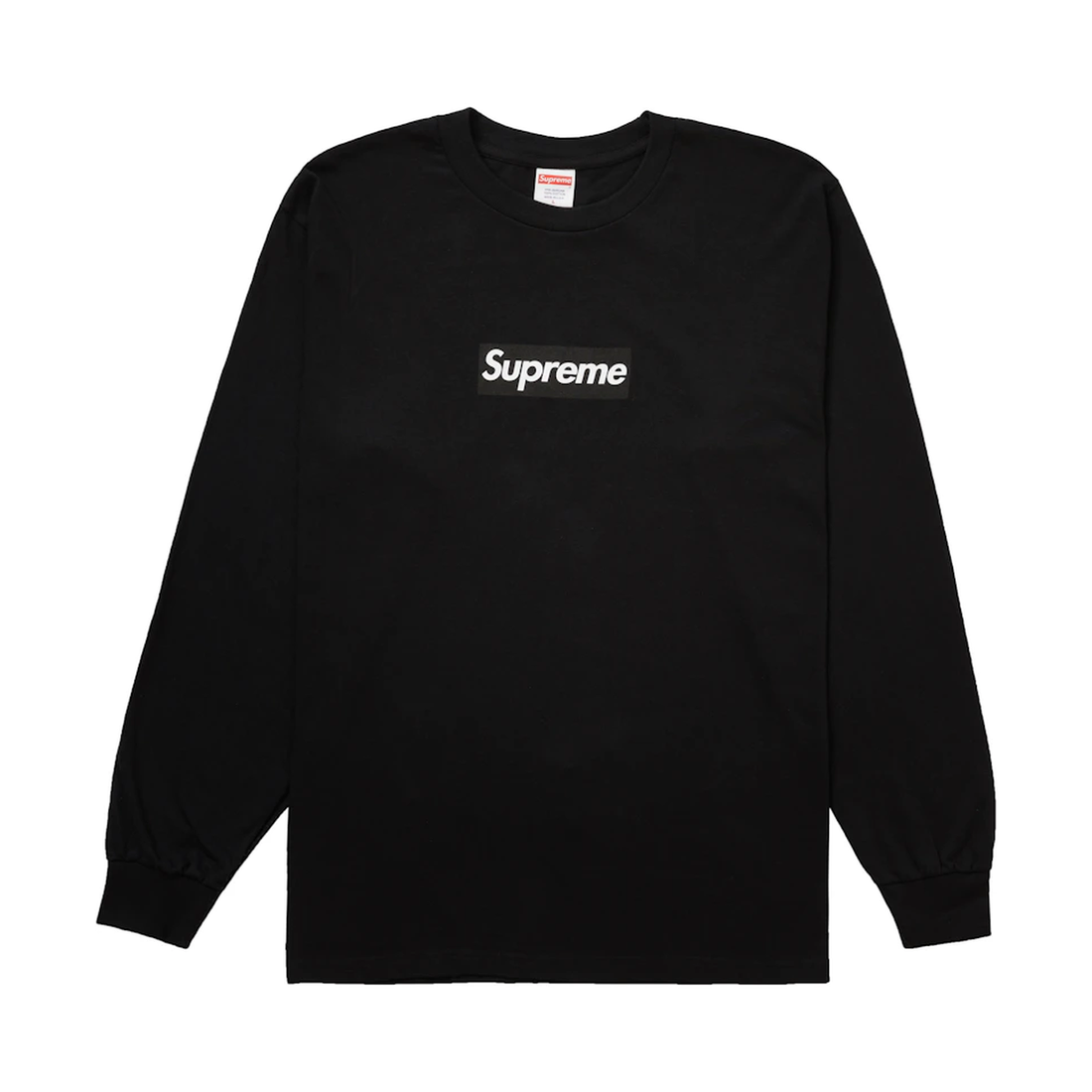 SUPREME TEE 'L/S BOX LOGO BLACK'