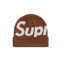 SUPREME BEANIE 'BIG LOGO BROWN'