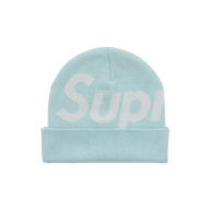 SUPREME BEANIE 'BIG LOGO LIGHT BLUE'