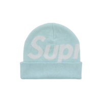 SUPREME BEANIE 'BIG LOGO LIGHT BLUE'