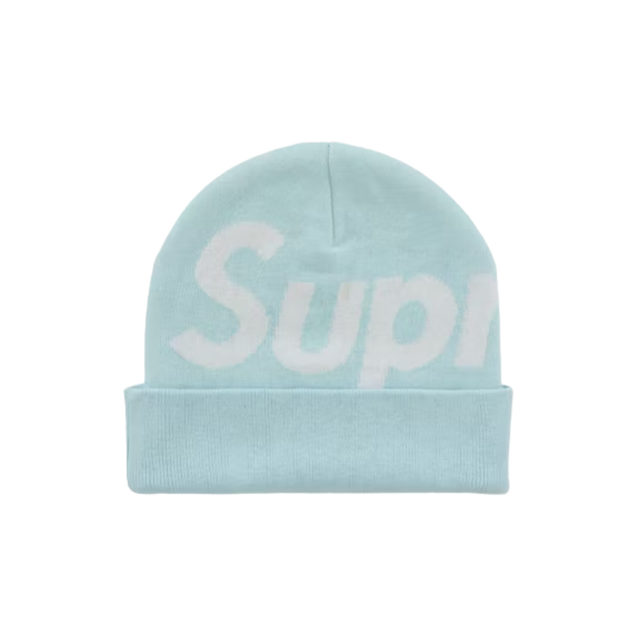 SUPREME BEANIE 'BIG LOGO LIGHT BLUE'