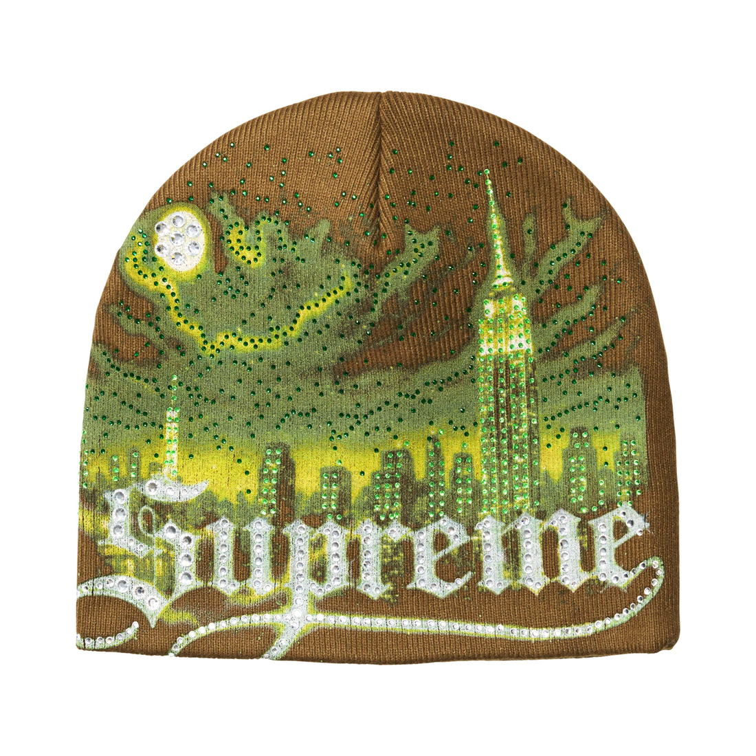 SUPREME BEANIE 'CITYSCAPE BROWN'