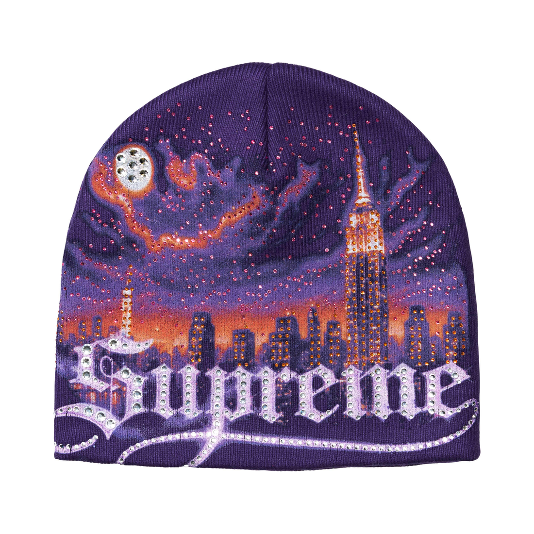 SUPREME BEANIE 'CITYSCAPE PURPLE'