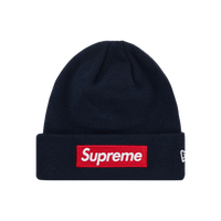 SUPREME BEANIE 'BOX LOGO FW25 NAVY'