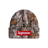 SUPREME BEANIE 'BOX LOGO FW25 WOODLAND CAMO'