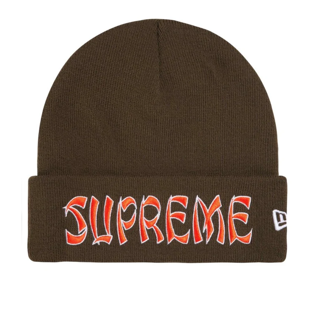 SUPREME BEANIE 'NEW ERA ACTION BROWN'