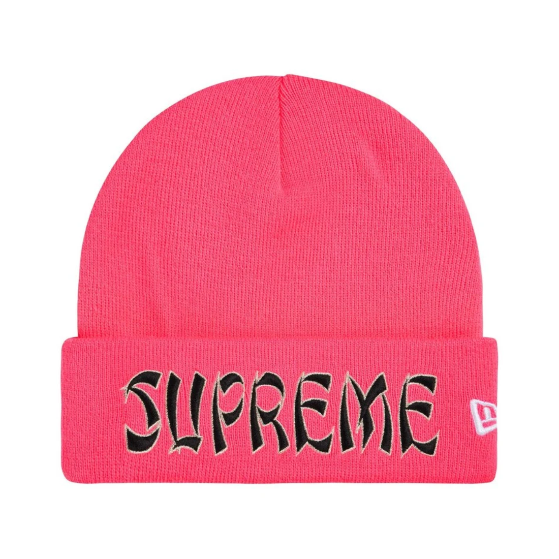 SUPREME BEANIE 'NEW ERA ACTION PINK'