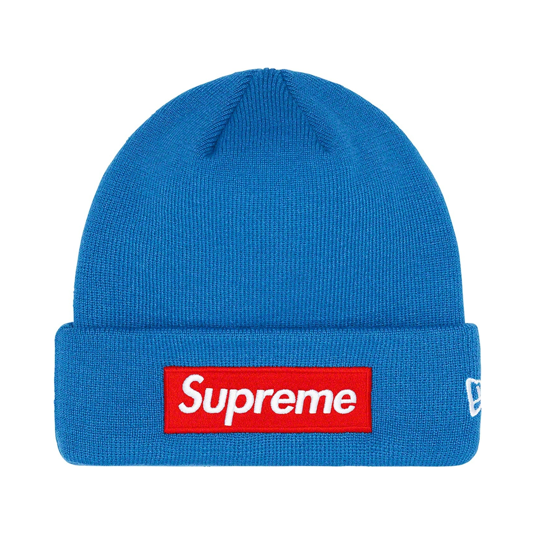 SUPREME BEANIE 'NEW ERA BOX LOGO BLUE'