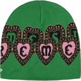 SUPREME BEANIE 'NEW ERA HEARTS GREEN'