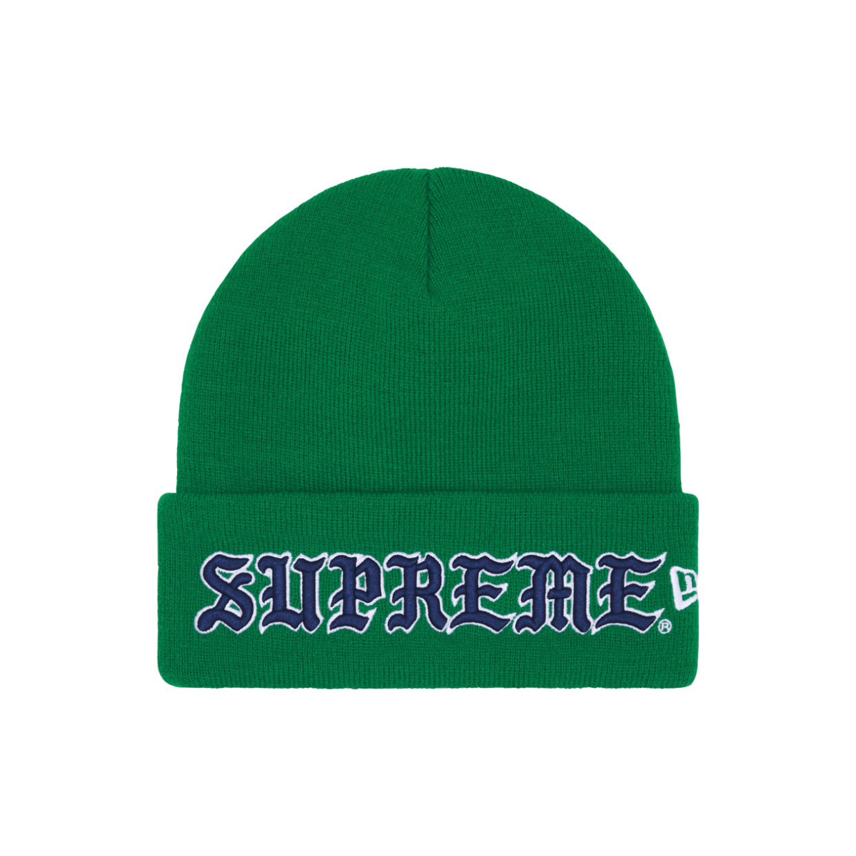 SUPREME BEANIE 'NEW ERA OLD ENGLISH GREEN'