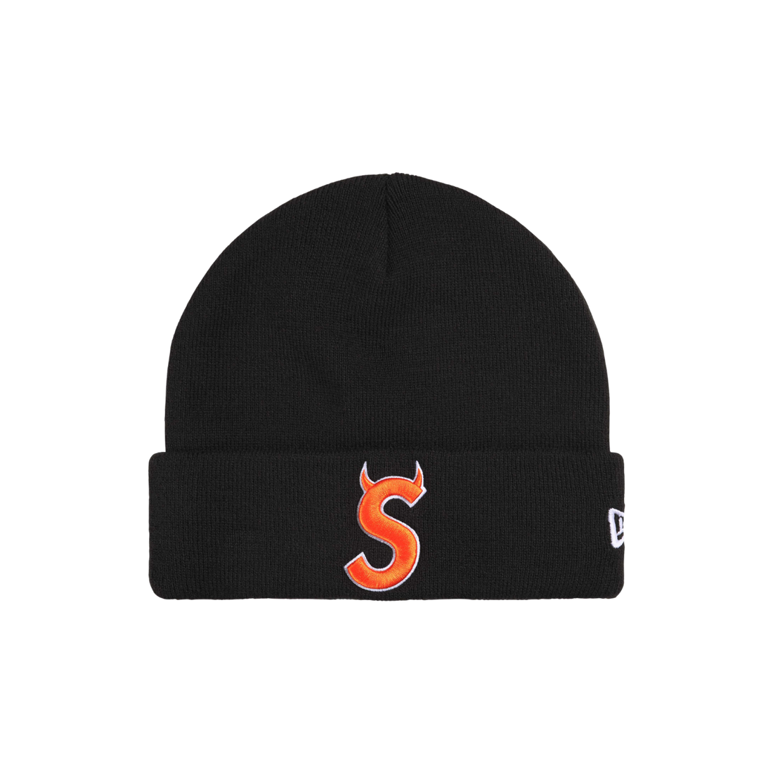 SUPREME BEANIE 'S LOGO BLACK ORANGE'
