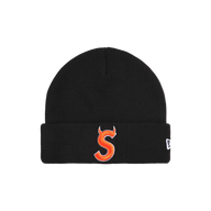 SUPREME BEANIE 'S LOGO BLACK ORANGE'