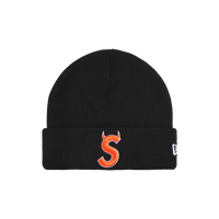 SUPREME BEANIE 'S LOGO BLACK ORANGE'