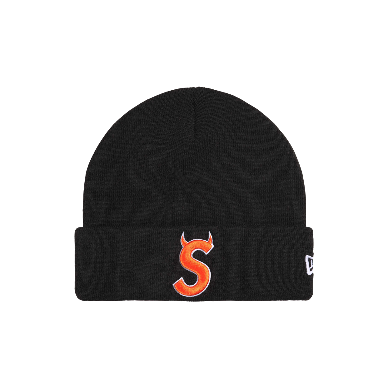 SUPREME BEANIE 'S LOGO BLACK ORANGE'