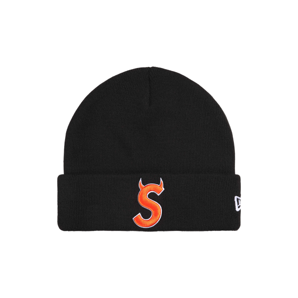 SUPREME BEANIE 'S LOGO BLACK ORANGE'