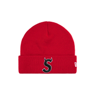 SUPREME BEANIE 'S LOGO RED BLACK'