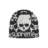 SUPREME BEANIE 'VANSON LEATHERS SKULL BLACK'