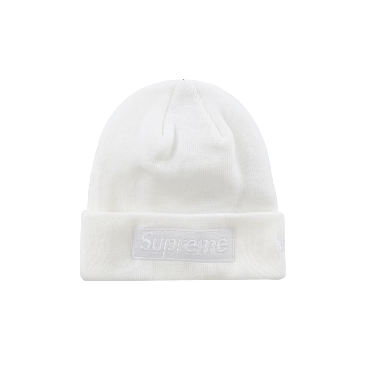SUPREME BEANIE 'WHITE WHITE LOGO'