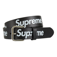 SUPREME BELT 'REPEAT LEATHER BLACK'