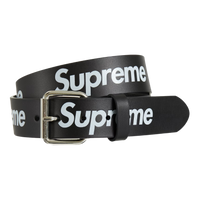 SUPREME BELT 'REPEAT LEATHER BLACK'