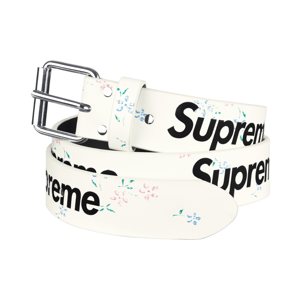 SUPREME BELT 'REPEAT LEATHER FLORAL'