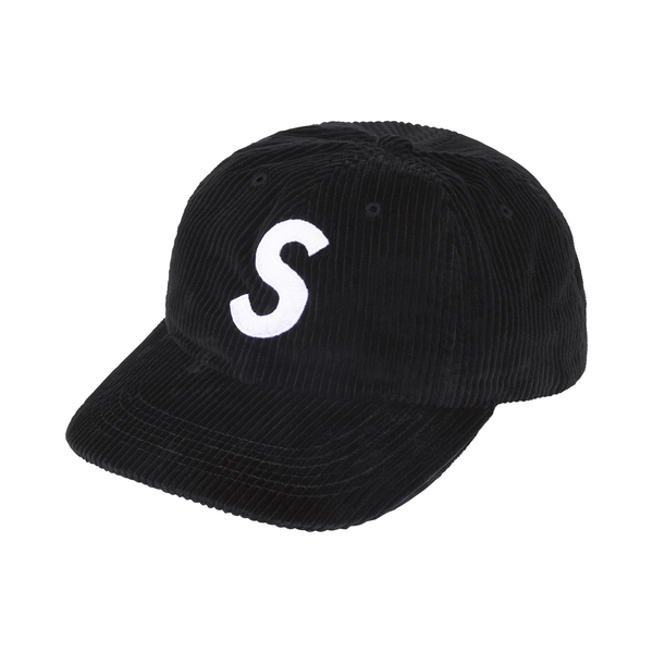 Supreme Cap 'Corduroy S Logo 6-Panel Black'