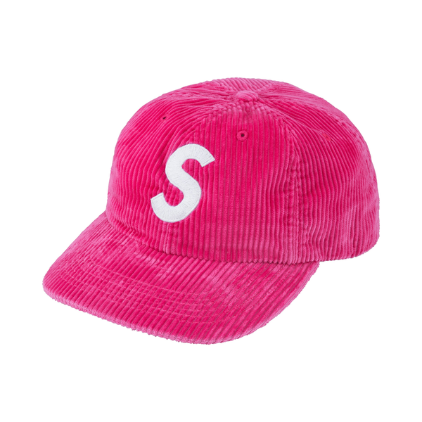Supreme Cap 'Corduroy S Logo 6-Panel Magenta'