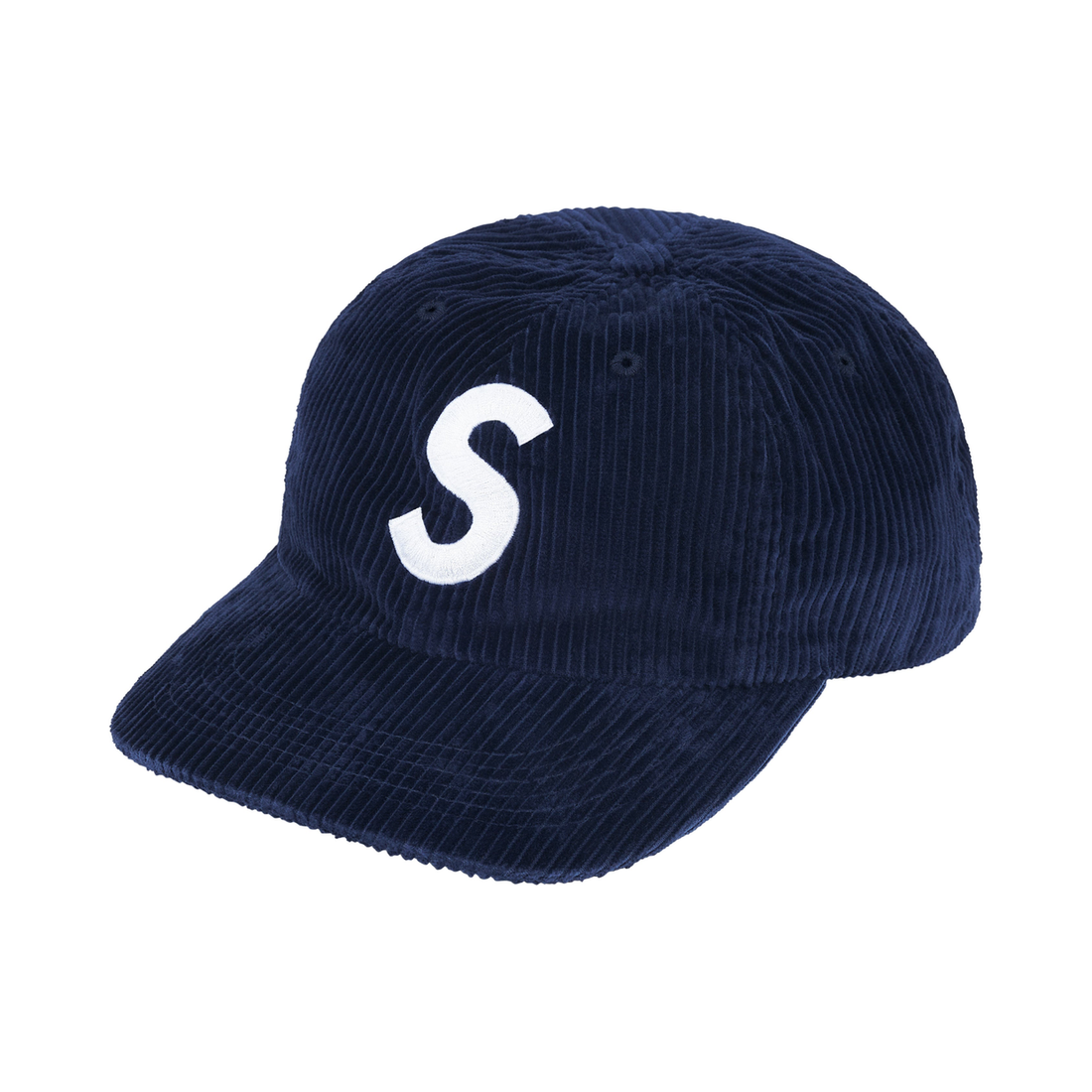 Supreme Cap 'Corduroy S Logo 6-Panel Navy'