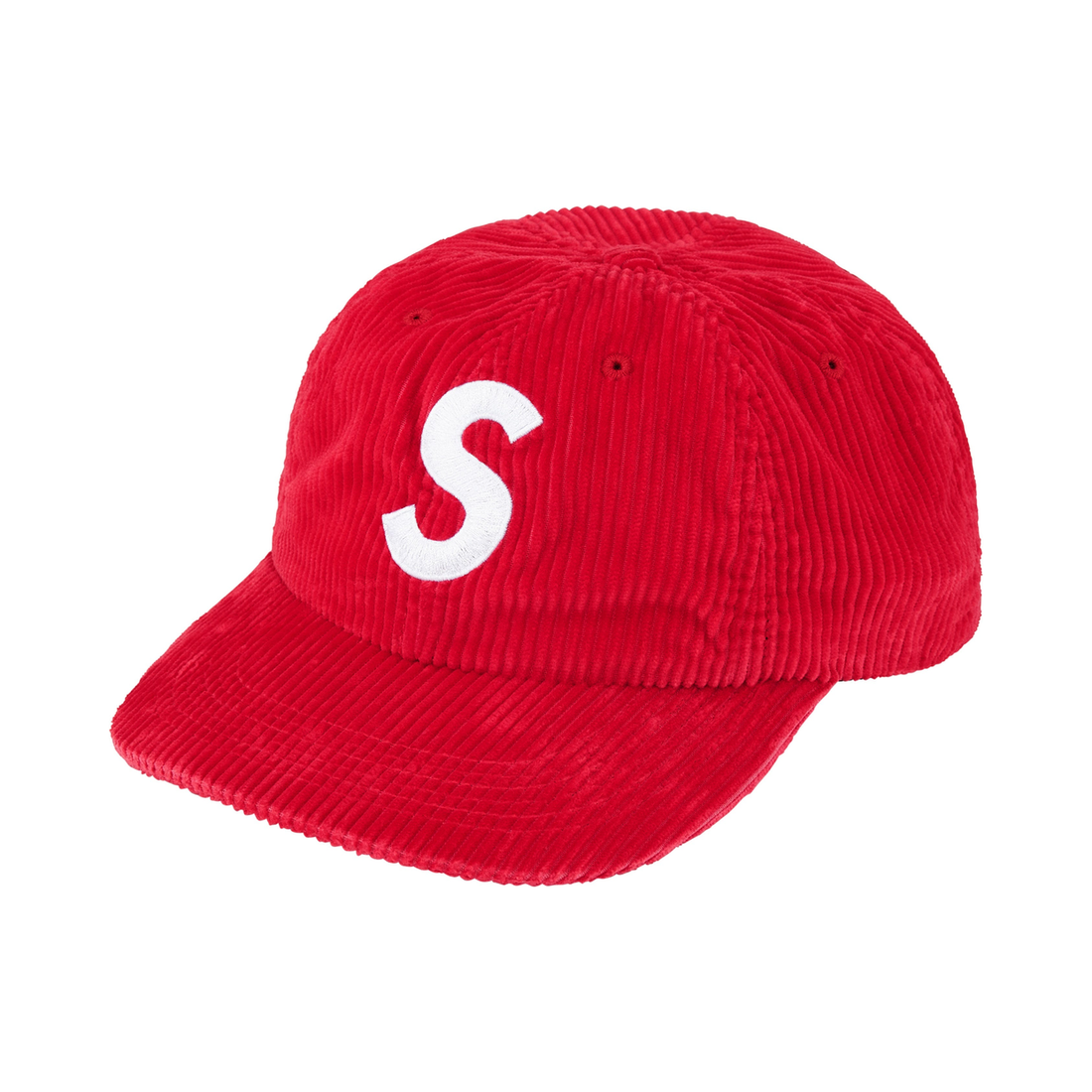 Supreme Cap 'Corduroy S Logo 6-Panel Red'