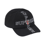SUPREME CAP 'CROSS 6-PANEL BLACK'