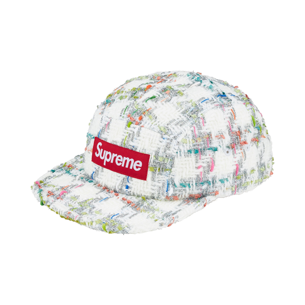 SUPREME CAP 'METALLIC BOUCLE CAMP WHITE'