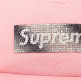 SUPREME CAP 'RHINESTONE LABEL CAMP PINK'