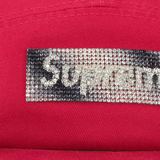 SUPREME CAP 'RHINESTONE LABEL CAMP RED'
