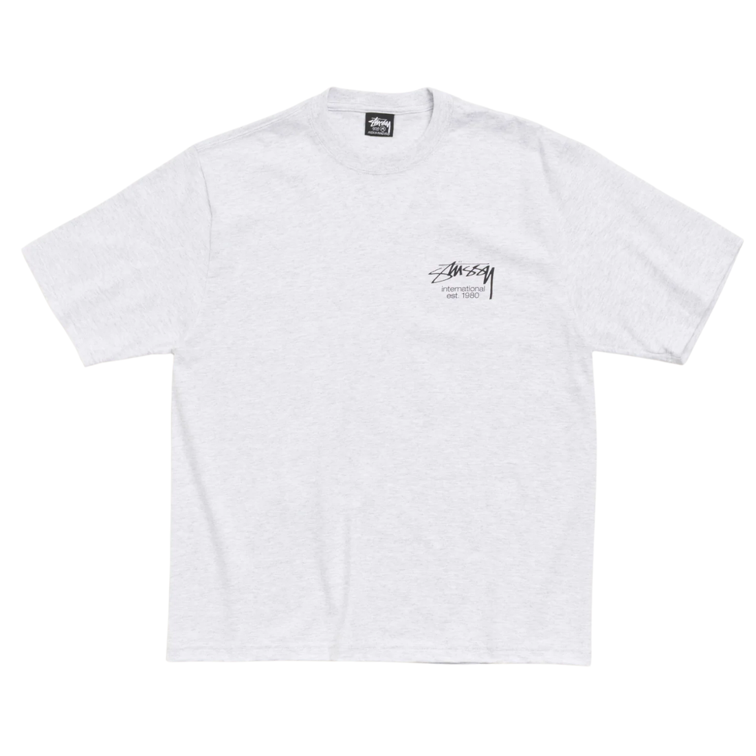 STUSSY TEE 'DICE CLOCK ASH HEATHER'