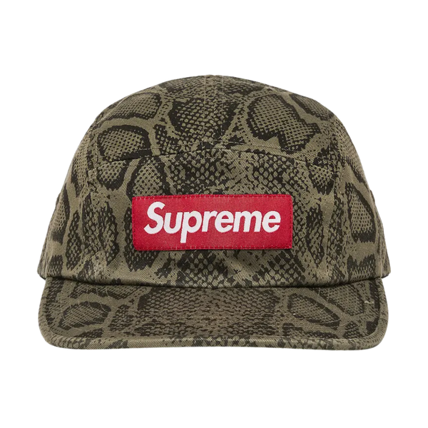SUPREME CAP 'WASHED CHINO TWILL CAMP SS24 SNAKE'