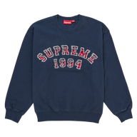 SUPREME CREWNECK 'PLAID NAVY'