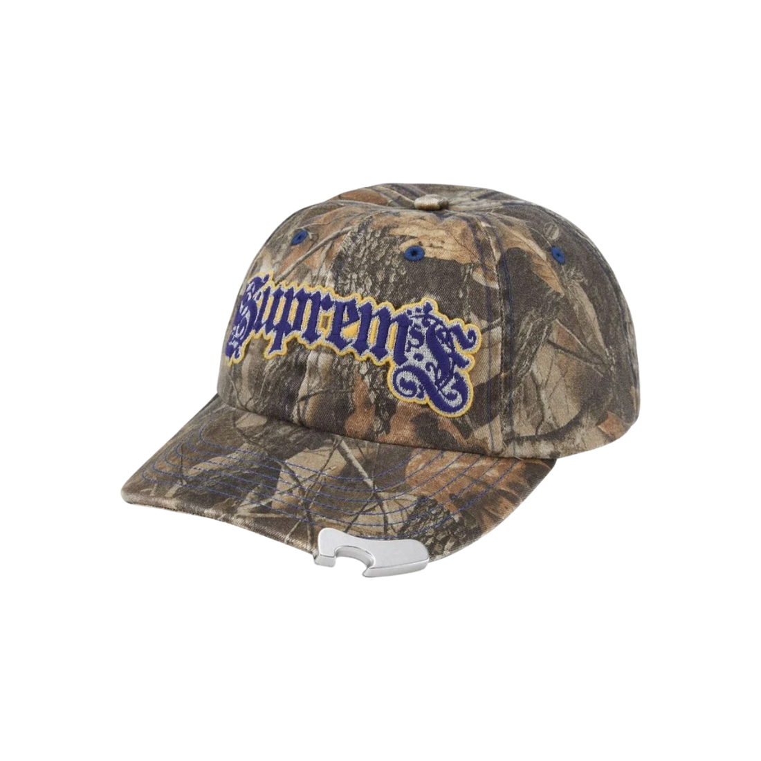 SUPREME HAT '6 PANEL BOTTLE OPENER REALTREE HARDWOODS CAMO'