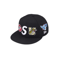 SUPREME HAT 'FITTED NEW ERA MASCOTS S LOGO BLACK'