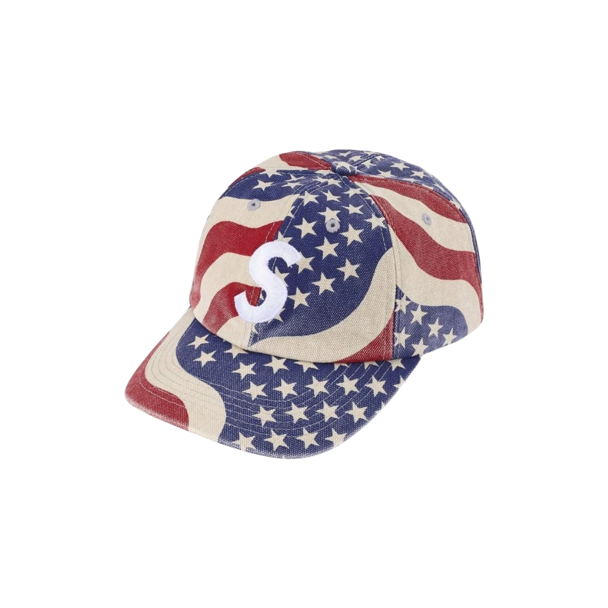 SUPREME HAT 'PIGMENT COATED USA FLAGPRINT'