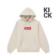 SUPREME HOODIE 'BOX LOGO BEIGE RED'