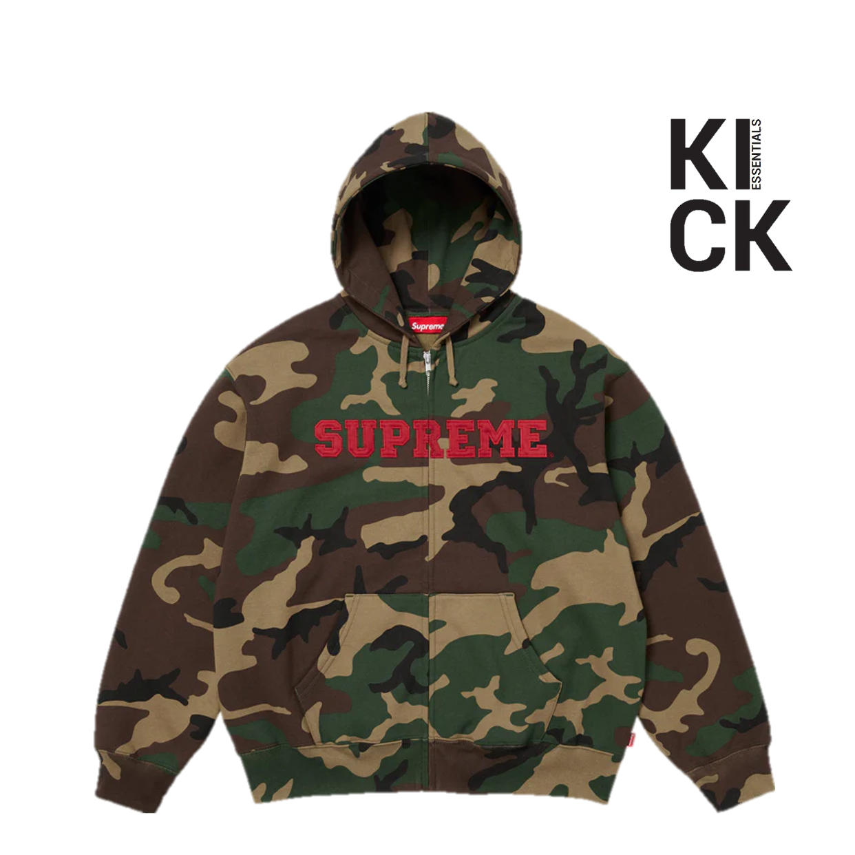 SUPREME HOODIE 'CAMO APPLIQUE (FW25)'